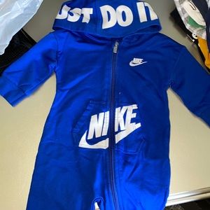 Nike one piece zip up with hoodie